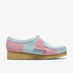 Womens Wallabee Pale Blue Pink  Stripe