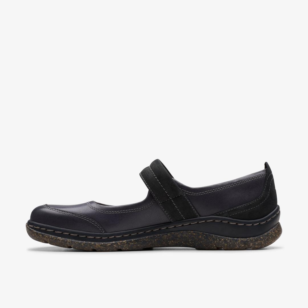 Womens Orlene Jane Black Leather Mary Janes - Image 2
