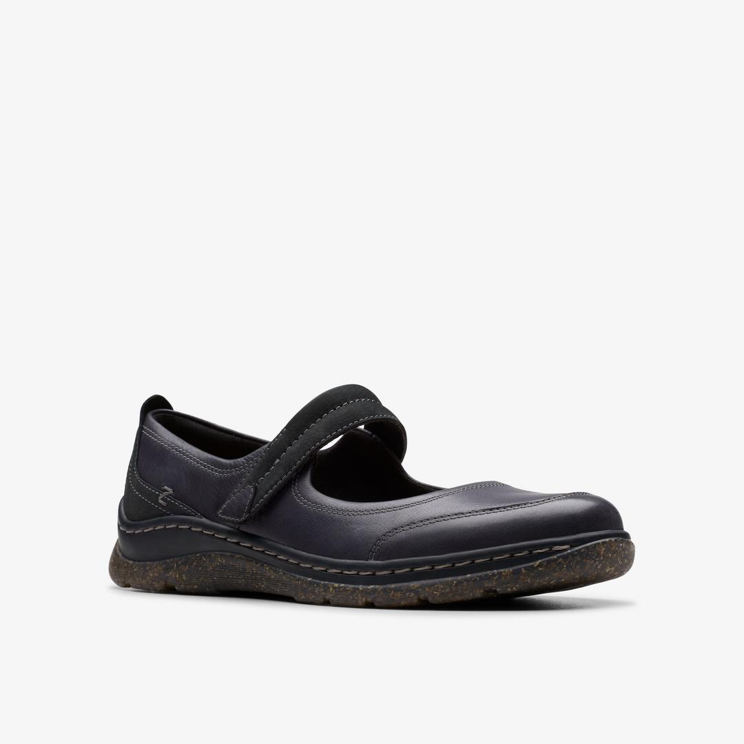 Womens Orlene Jane Black Leather Mary Janes - Image 4