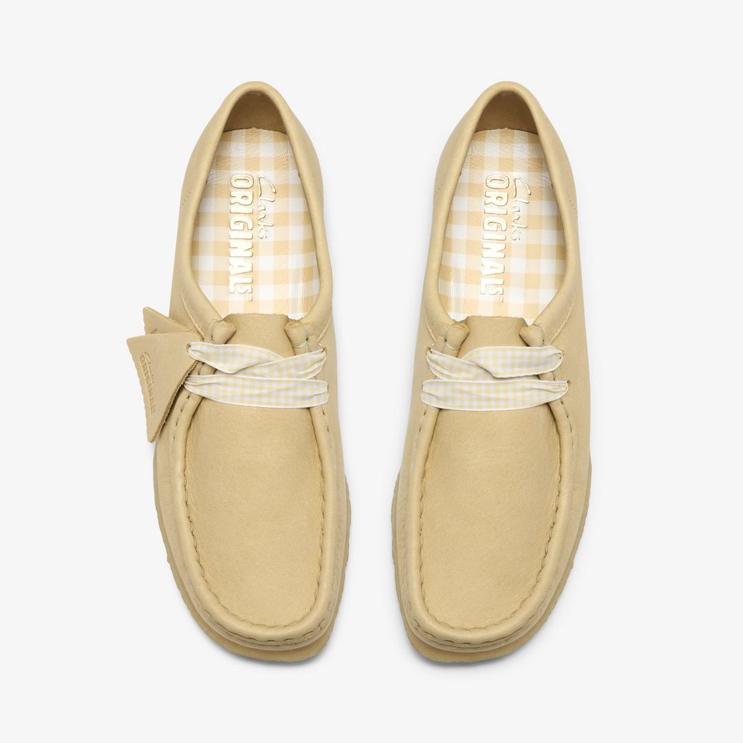 Womens Wallabee Pale Yellow Leather - Image 8