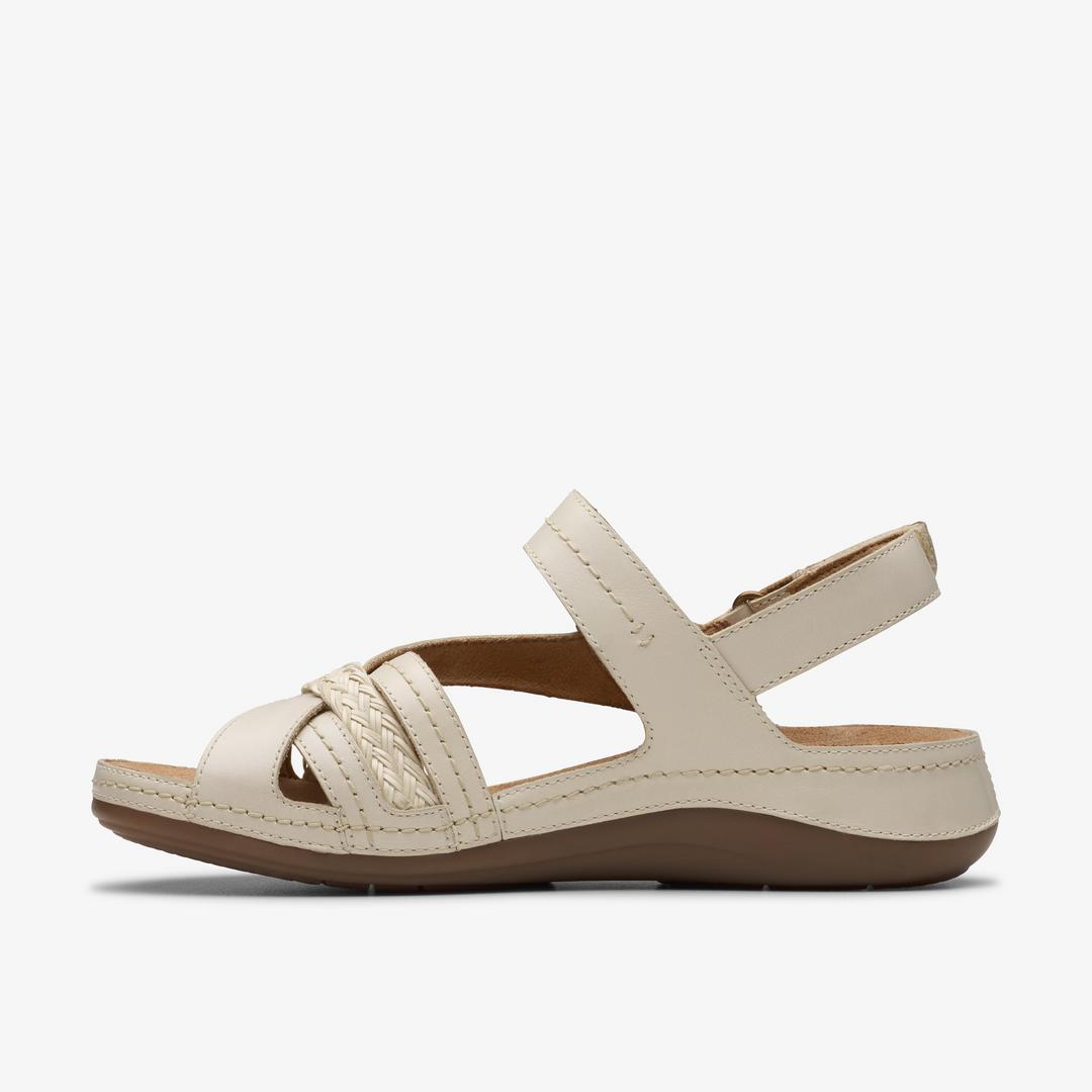 Women's Cecily Strap Cream Leather Strappy Sandals - Image 4