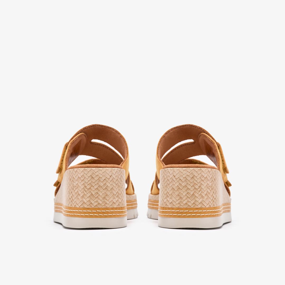 Womens Kidiki Cove Yellow Nubuck Wedges - Image 5