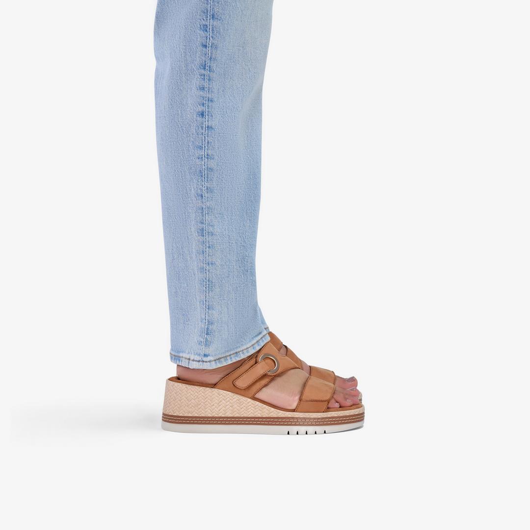Womens Kidiki Cove Tan Nubuck Wedges - Image 2