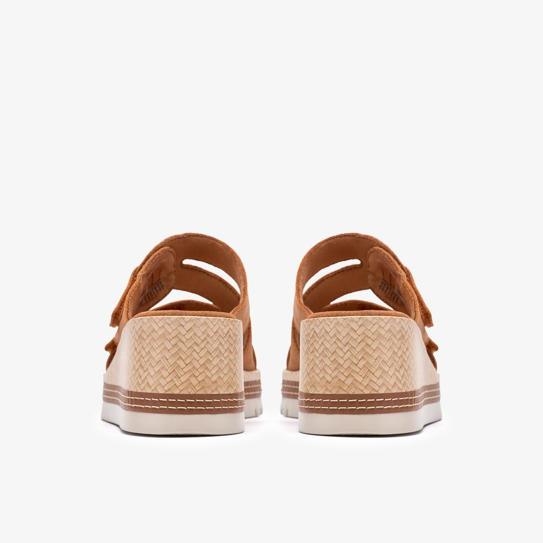 Womens Kidiki Cove Tan Nubuck Wedges - Image 6