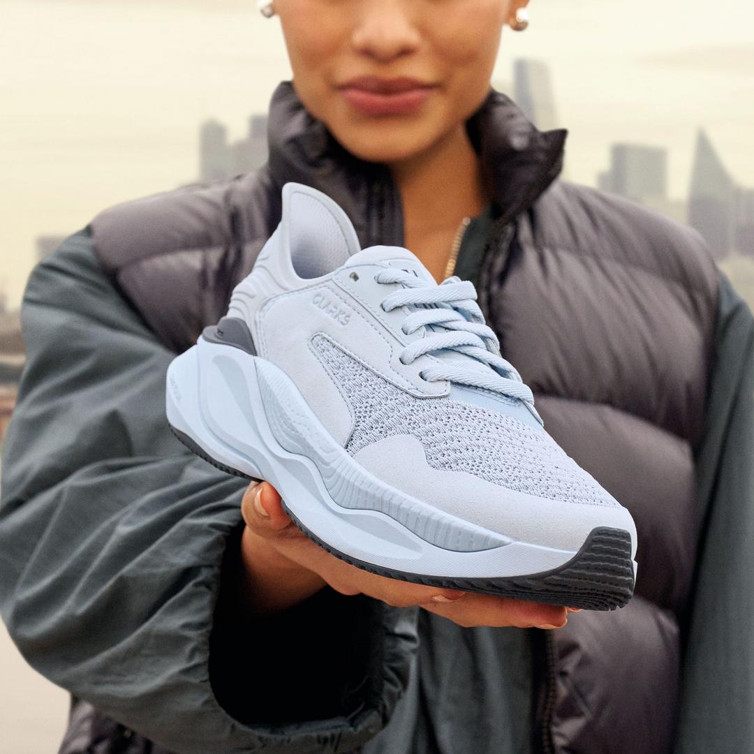 Womens Pace Walk Light Blue Sneakers - Image 10