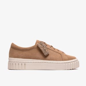 Womens Mayhill Walk Beige Suede Sneakers