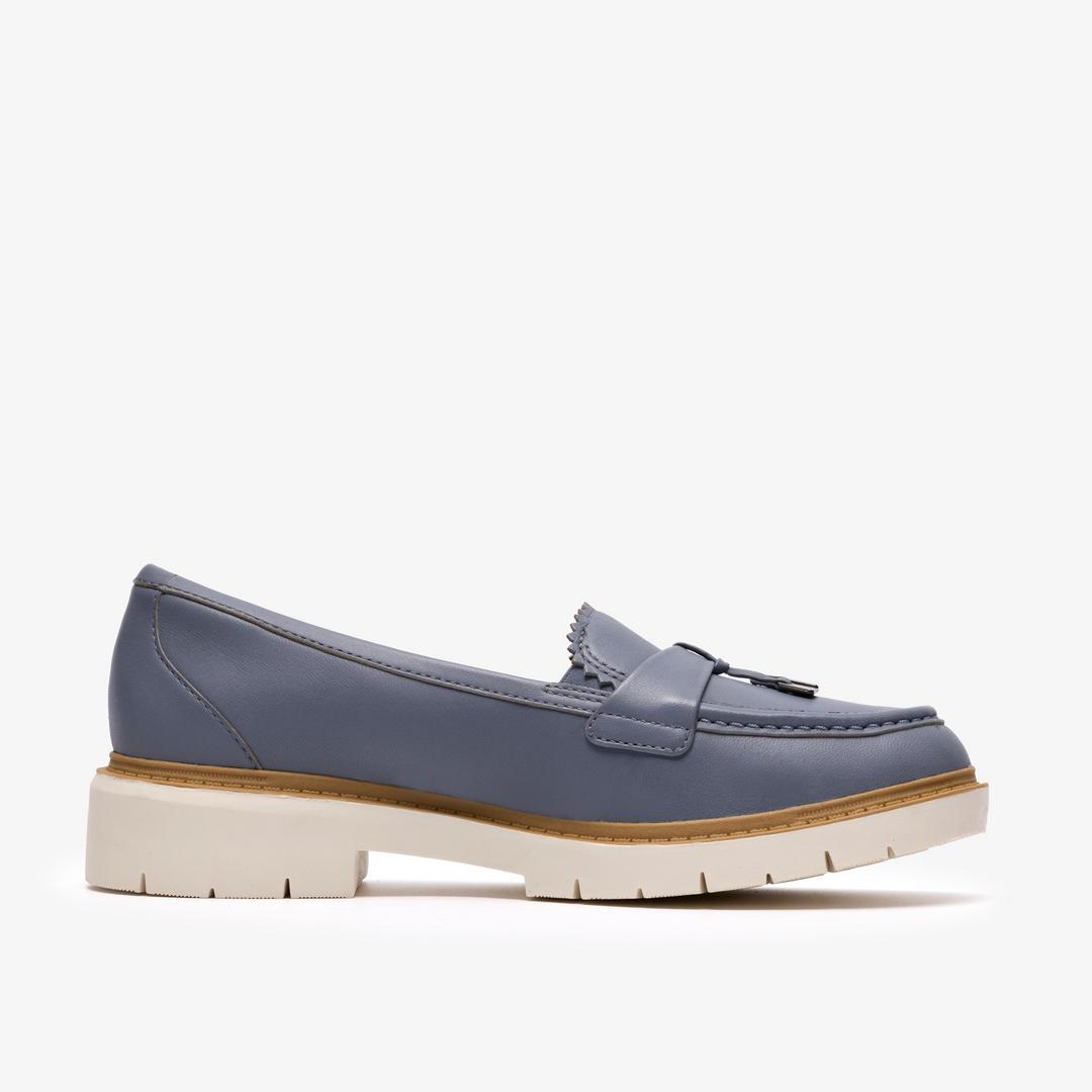 Womens Westlynn Bella Denim Blue Leather Loafers