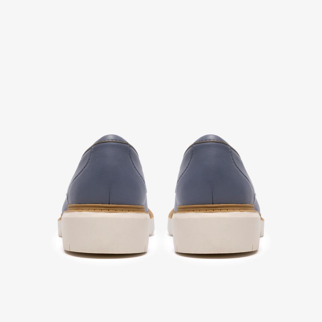 Womens Westlynn Bella Denim Blue Leather Loafers - Image 5