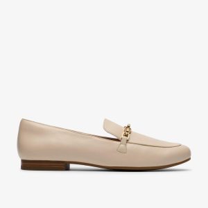 Womens Tamna Iris White Leather Loafer