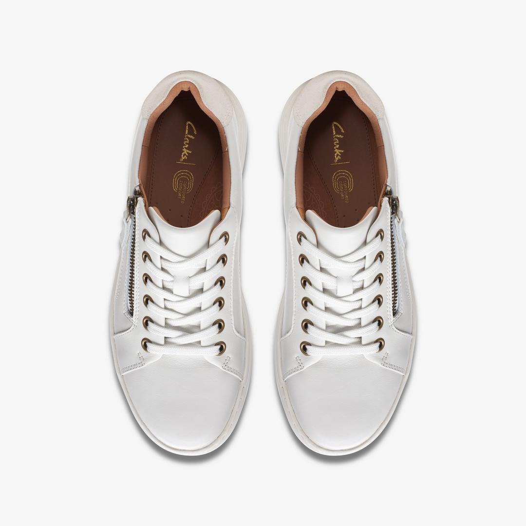 Women's Nalle Lace White Leather Sneakers - Image 6