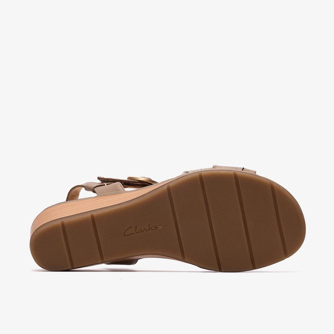 Womens Kacha Twist Taupe Combination Leather Wedges US - Image 4