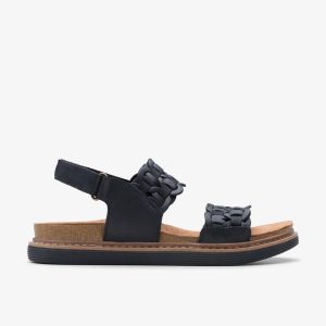 Women's Arwell Glide Black Combination Flat Sandals