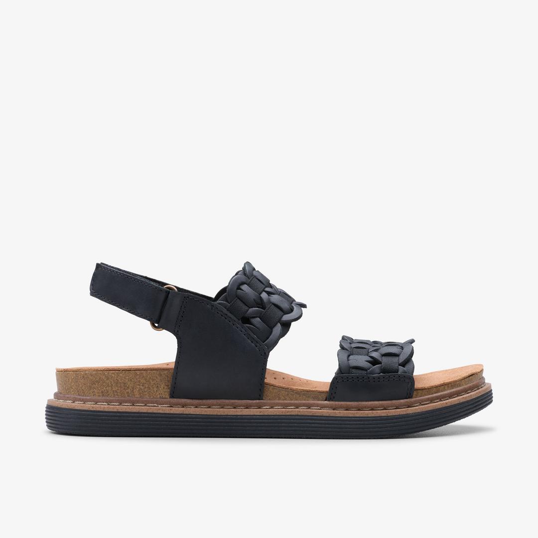 Women's Arwell Glide Black Combination Flat Sandals