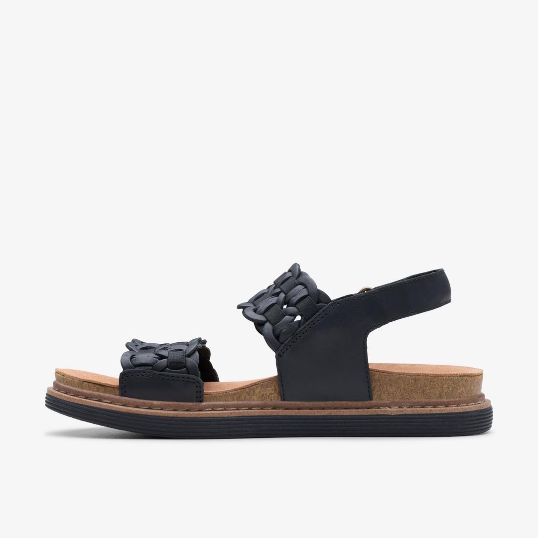 Women's Arwell Glide Black Combination Flat Sandals - Image 3