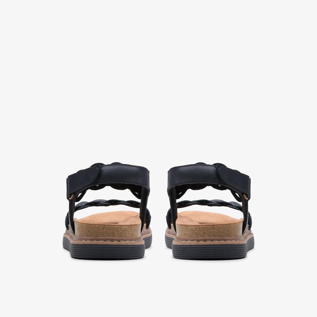 Women's Arwell Glide Black Combination Flat Sandals - Image 6