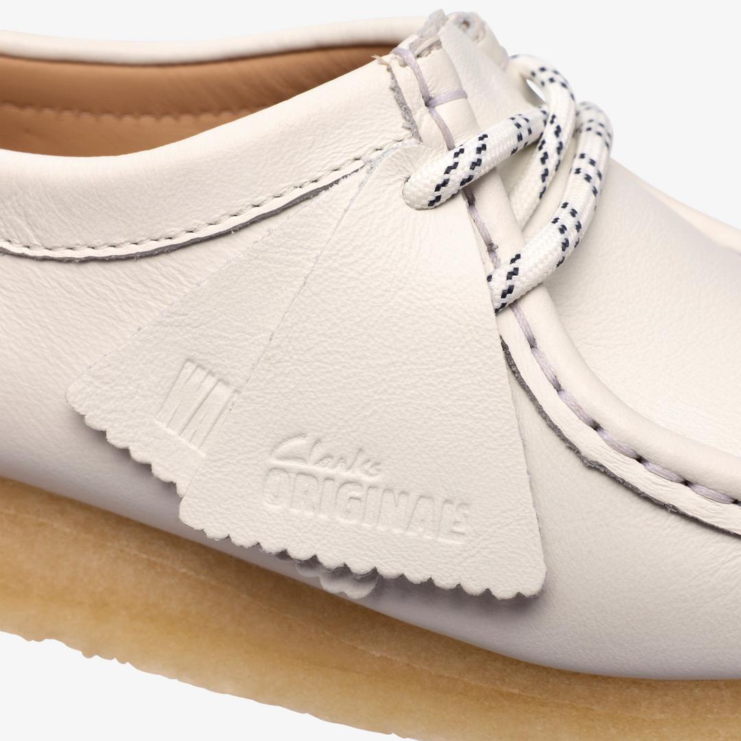 Womens Wallabee White Grain Leather - Image 10