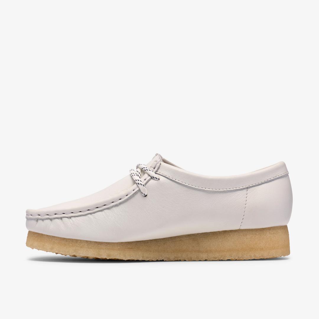 Womens Wallabee White Grain Leather - Image 4