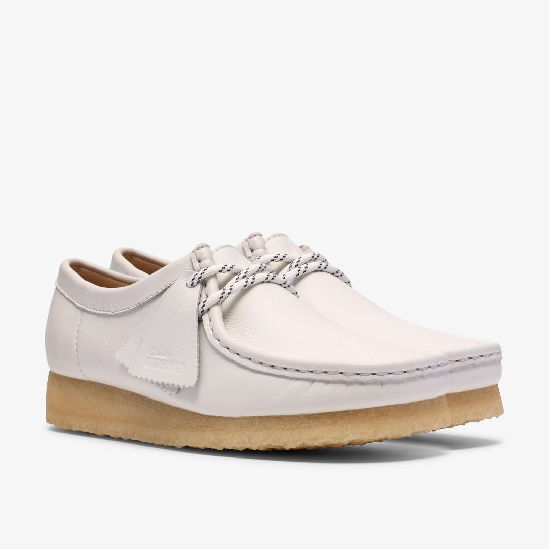 Womens Wallabee White Grain Leather - Image 6