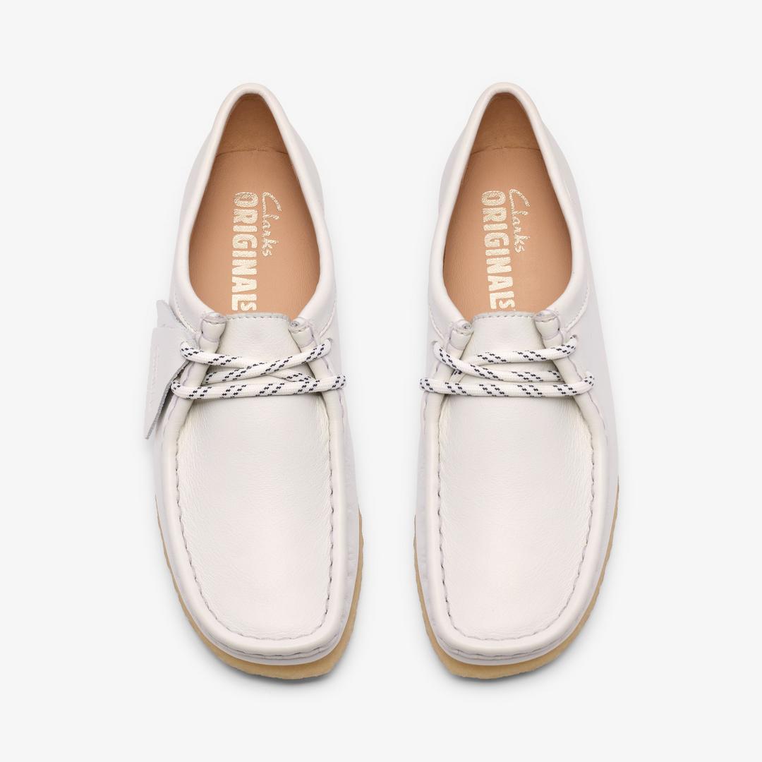 Womens Wallabee White Grain Leather - Image 8