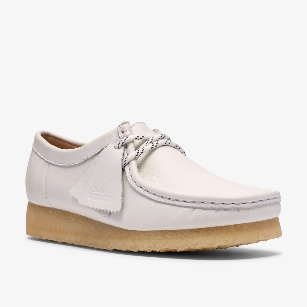 Womens Wallabee White Grain Leather - Image 9