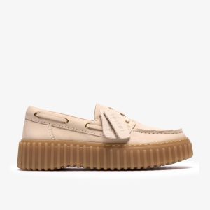 Womens Torhill Boat Cream Nubuck Boat Shoes