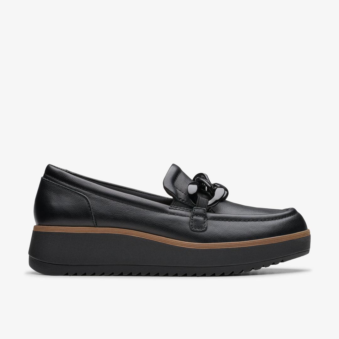 Womens Zylah May Black Leather Loafers US