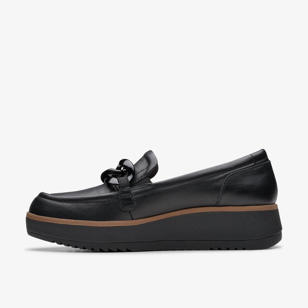 Womens Zylah May Black Leather Loafers US - Image 2