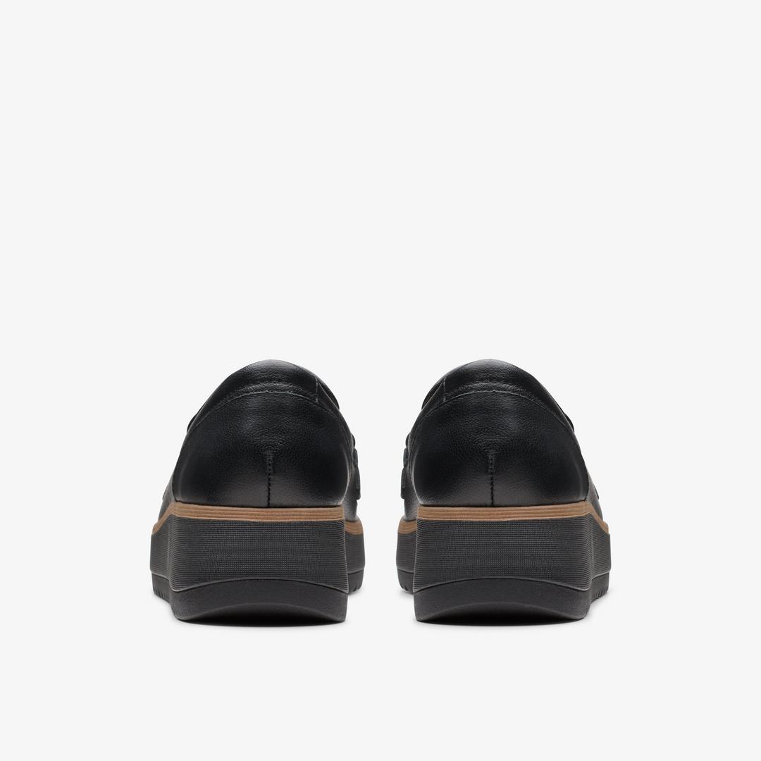 Womens Zylah May Black Leather Loafers US - Image 5