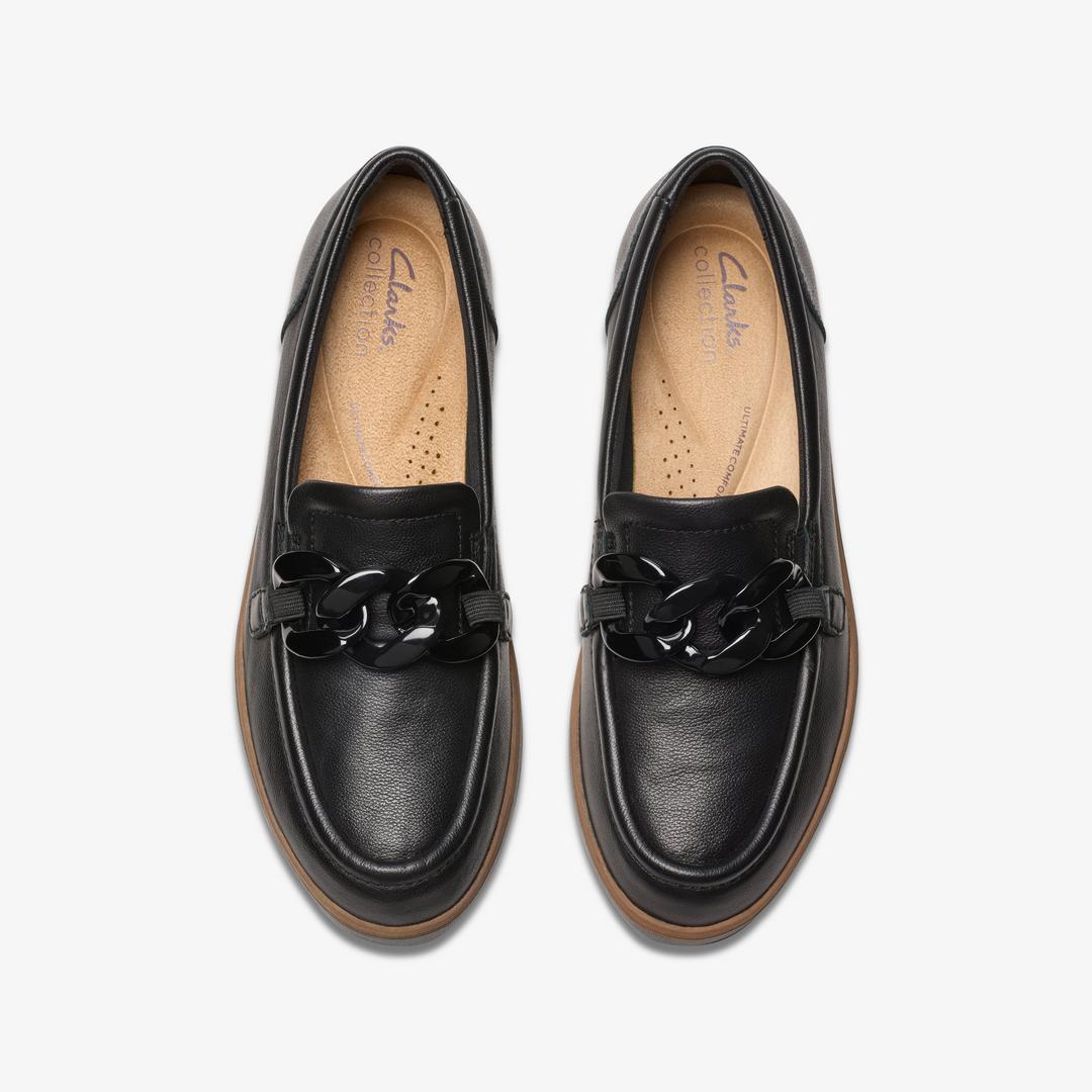 Womens Zylah May Black Leather Loafers US - Image 6