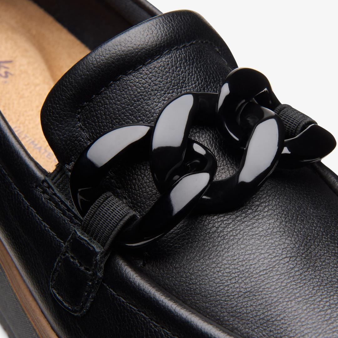 Womens Zylah May Black Leather Loafers US - Image 7
