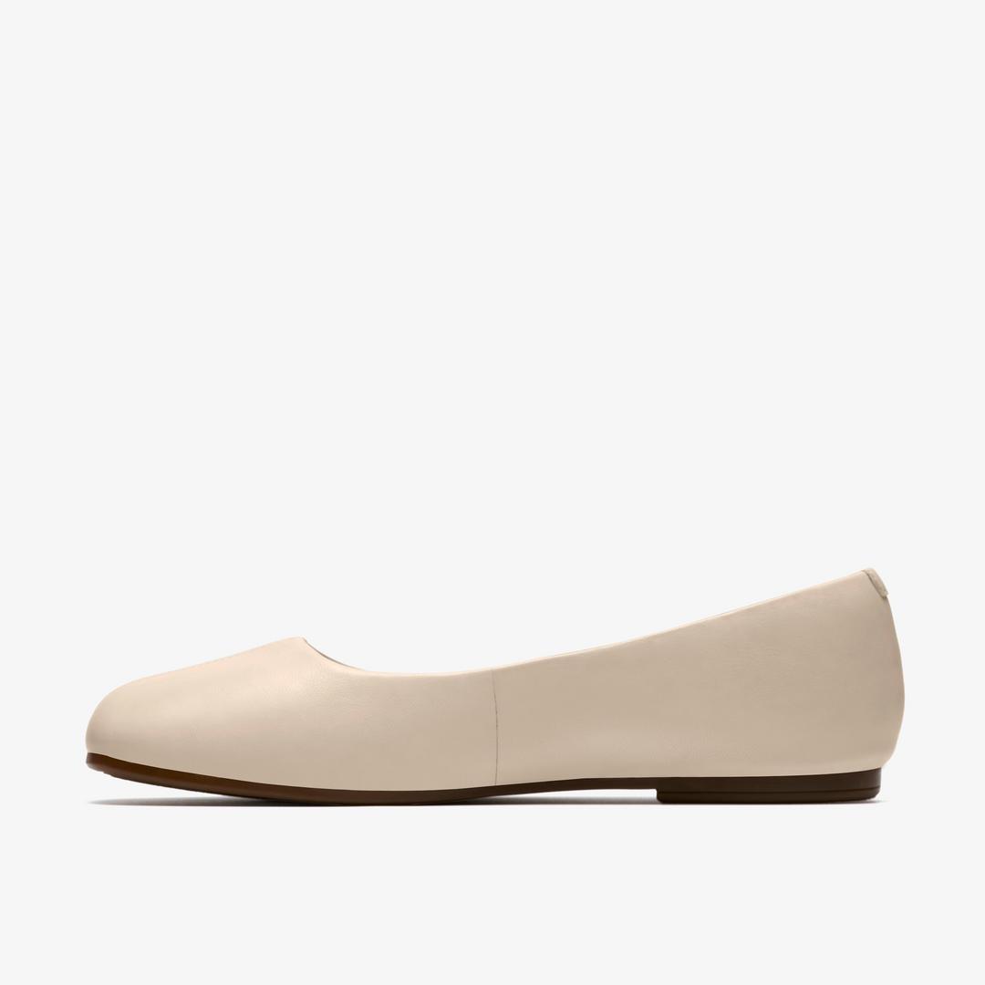 Womens Livia Lily Cream Leather Ballet Flats - Image 2