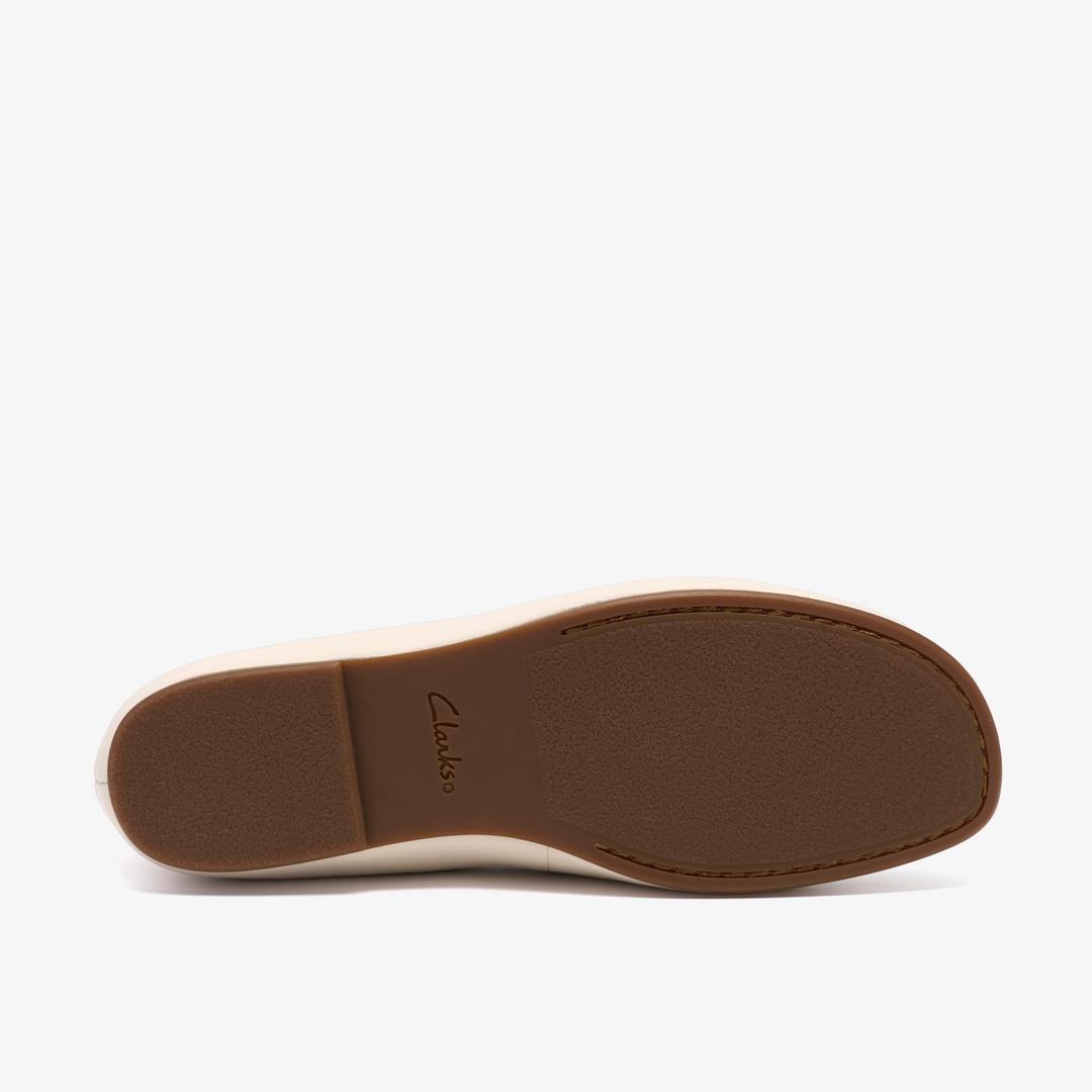 Womens Livia Lily Cream Leather Ballet Flats - Image 3