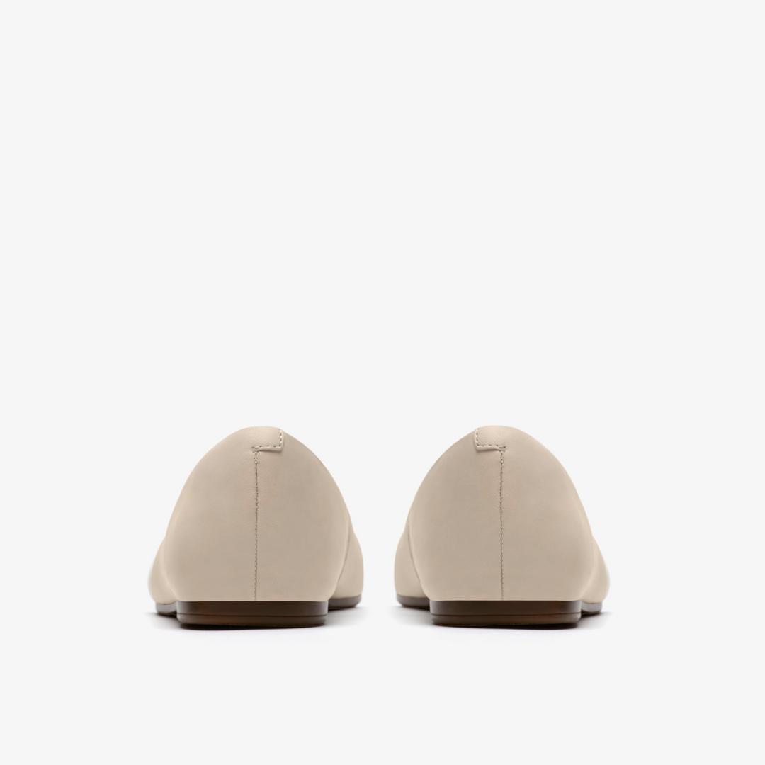 Womens Livia Lily Cream Leather Ballet Flats - Image 5