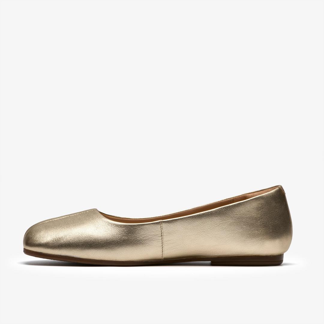 Womens Livia Lily Soft Gold Ballet Flats - Image 2