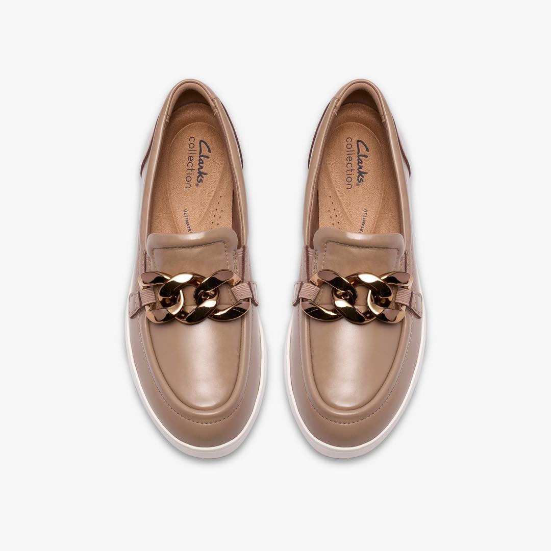 Womens Zylah May Taupe Leather Loafers US - Image 6
