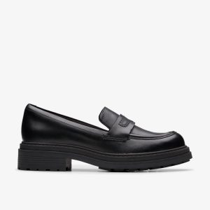 WOMENS Orinoco3 Edge Black Leather Loafers US