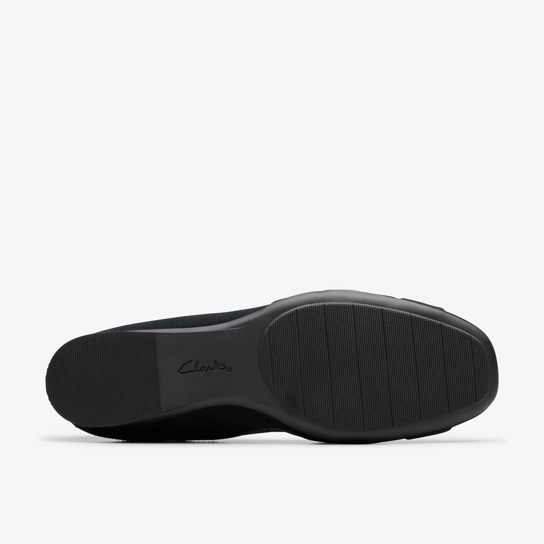 Womens Jazmynn Gem Black Suede Slip-Ons - Image 3