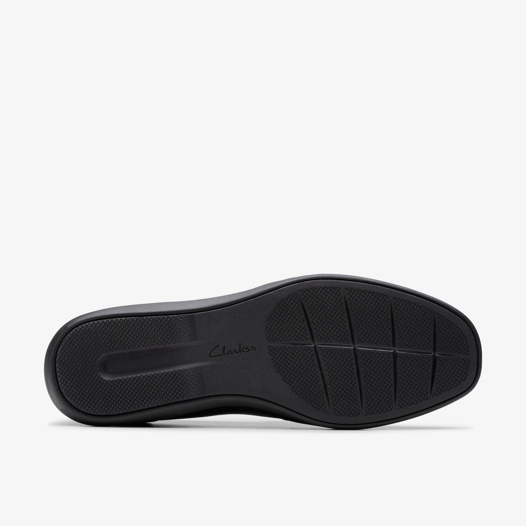 Womens Lynell Edge Black Leather Loafers - Image 4