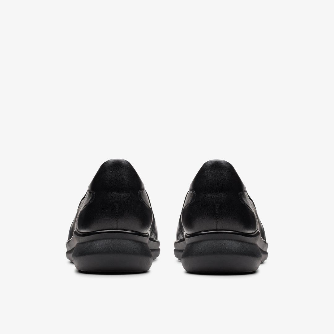 Womens Lynell Edge Black Leather Loafers - Image 6