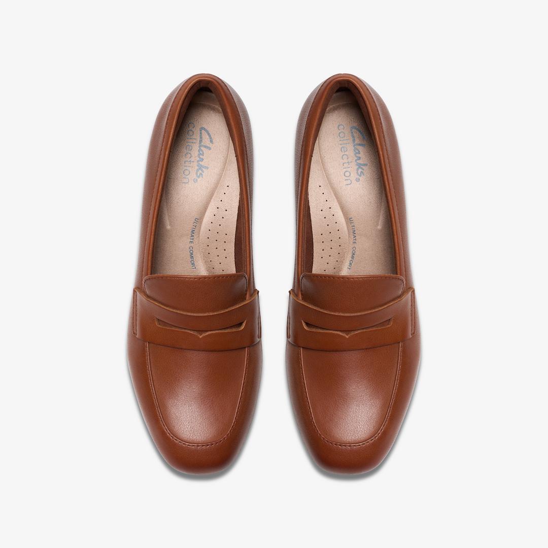 Womens Iridessa Sky Dark Tan Leather Loafers - Image 6