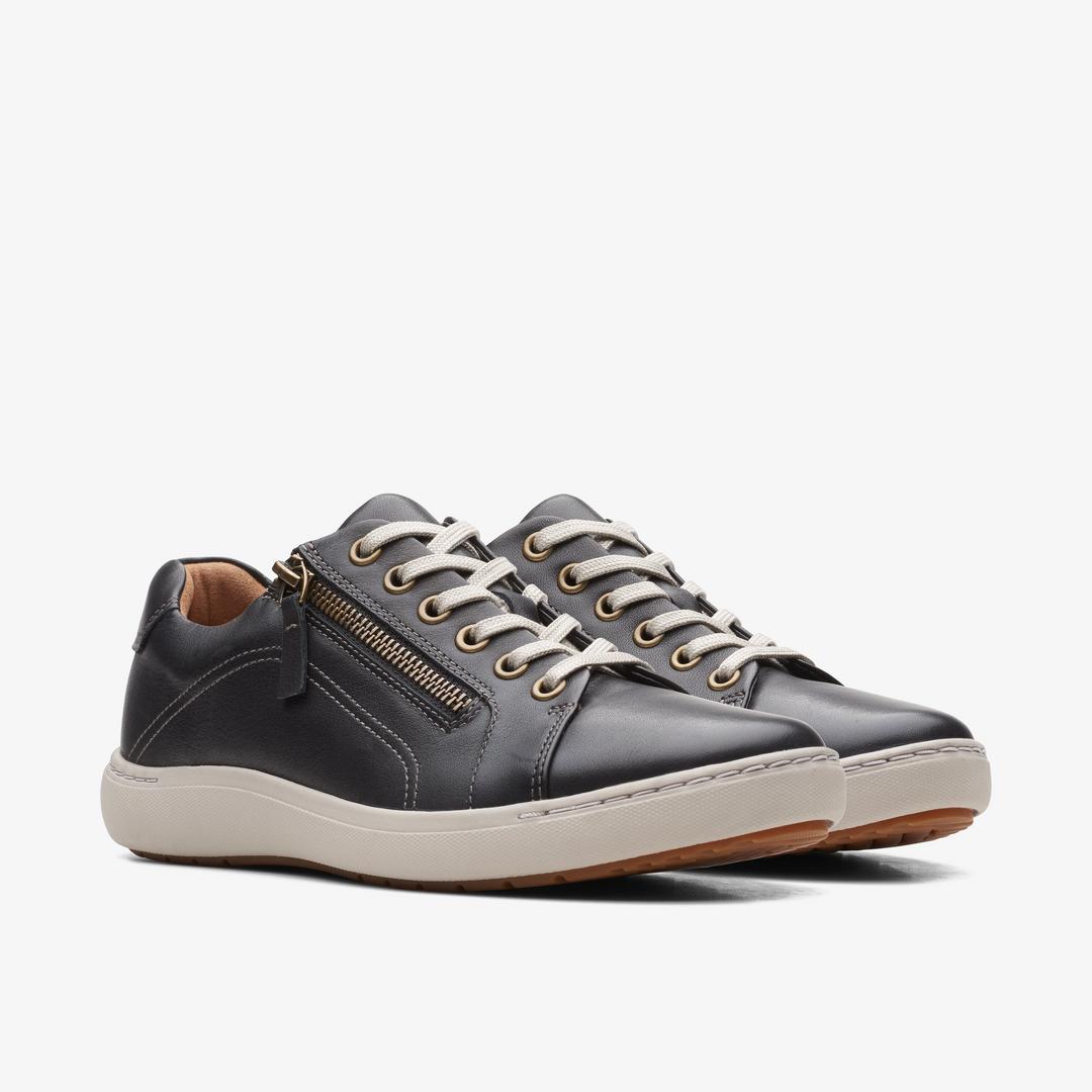Women's Nalle Lace Black Leather Sneakers - Image 4