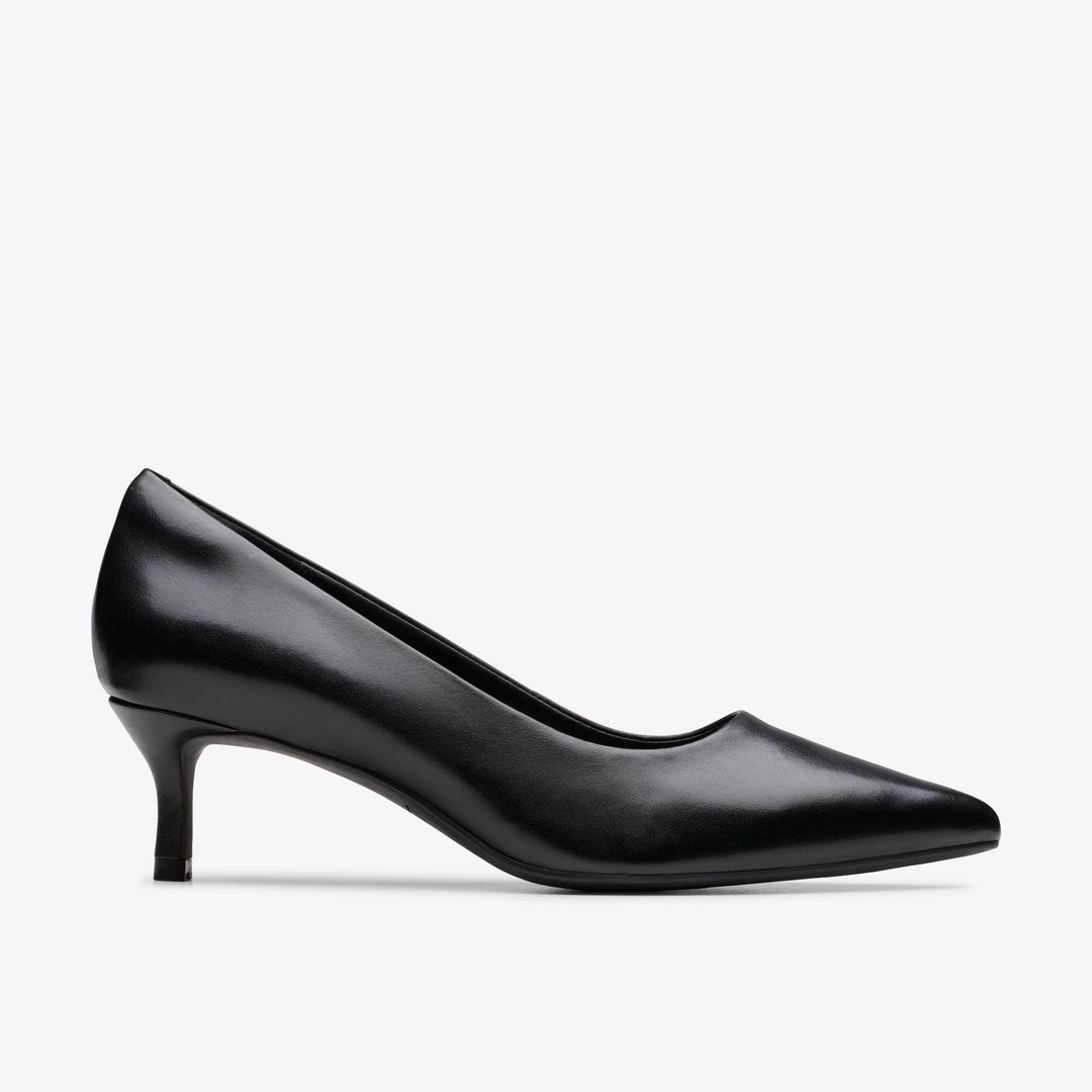 WOMENS Zarey Court Black Leather Court Shoes US