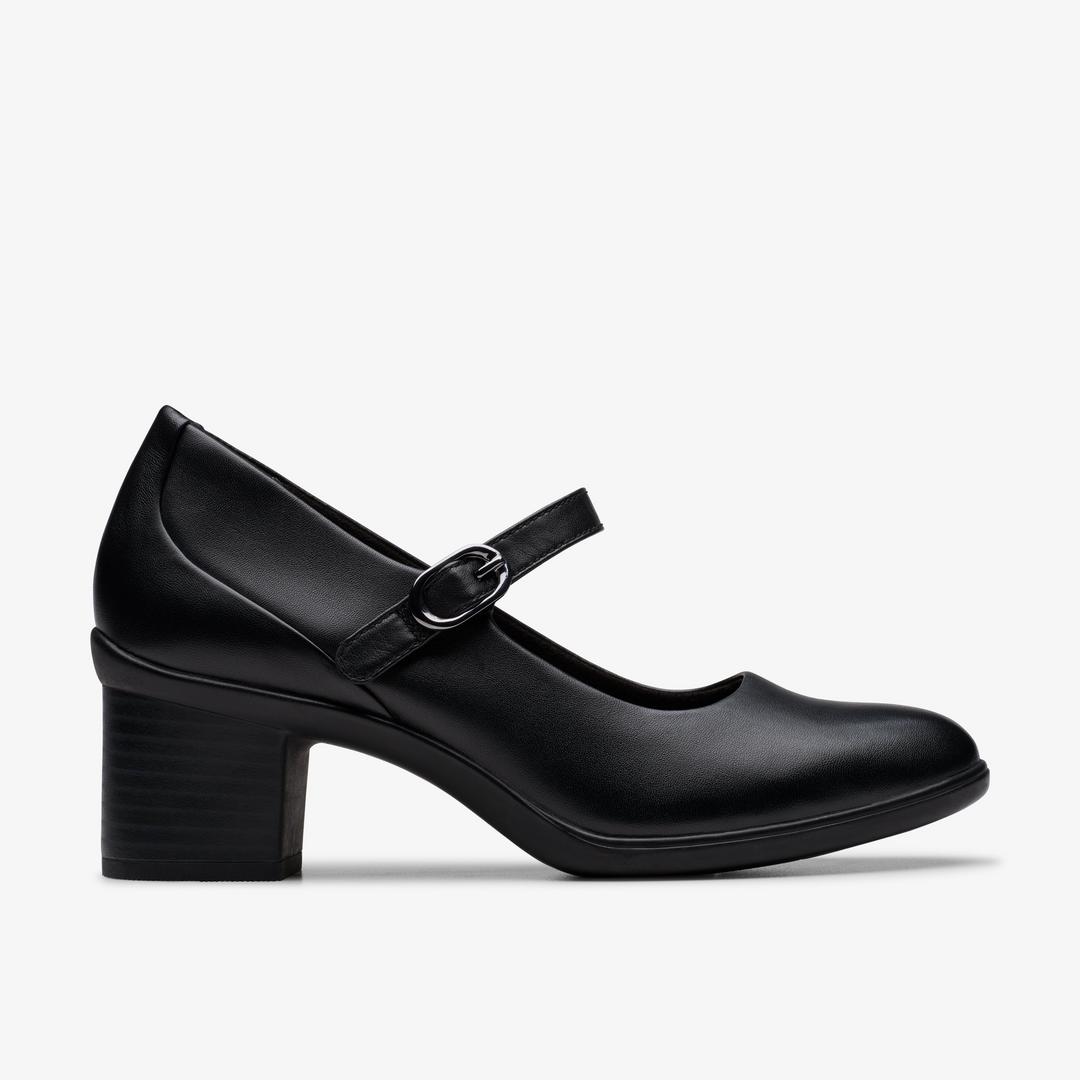Womens Shaya Jane Black Leather Mary Janes