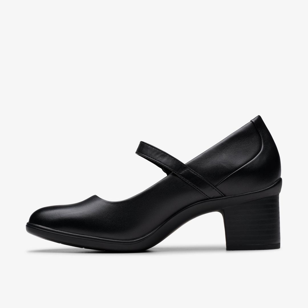 Womens Shaya Jane Black Leather Mary Janes - Image 3