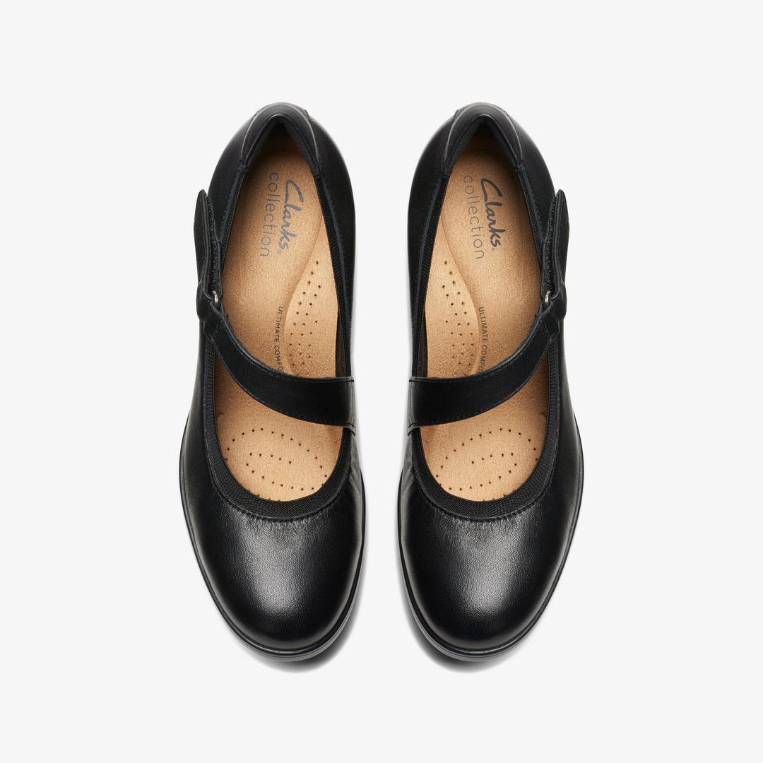 Women's Emily 2 Mabel Black Leather Mary Jane Shoes - Image 6