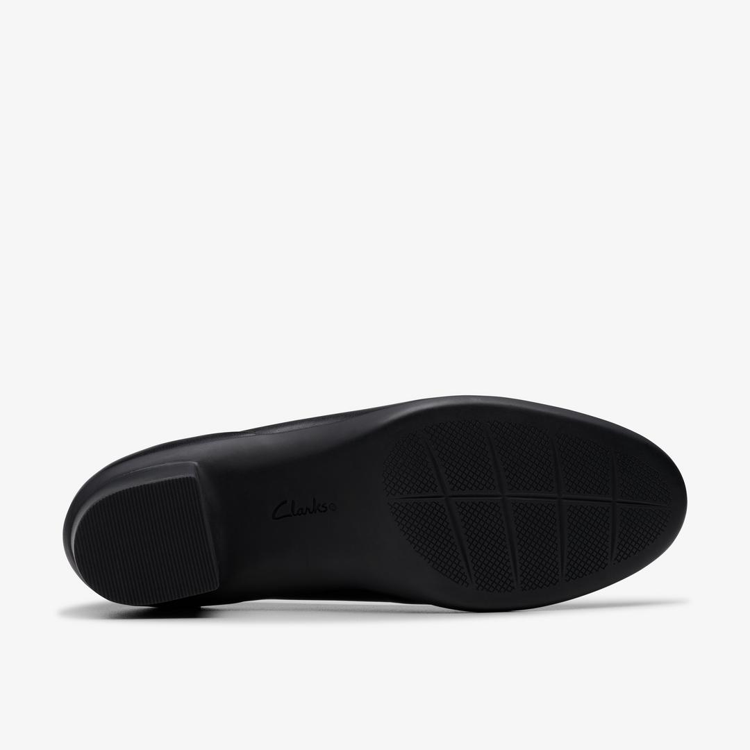 Womens Shaya Poppy Black Leather Pumps - Image 4