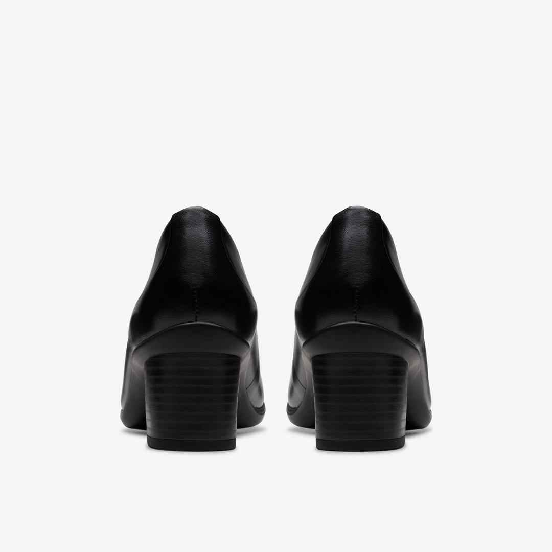 Womens Shaya Poppy Black Leather Pumps - Image 6