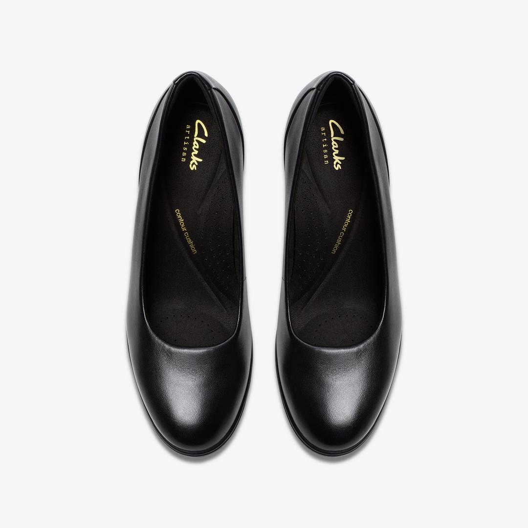 Womens Shaya Poppy Black Leather Pumps - Image 7
