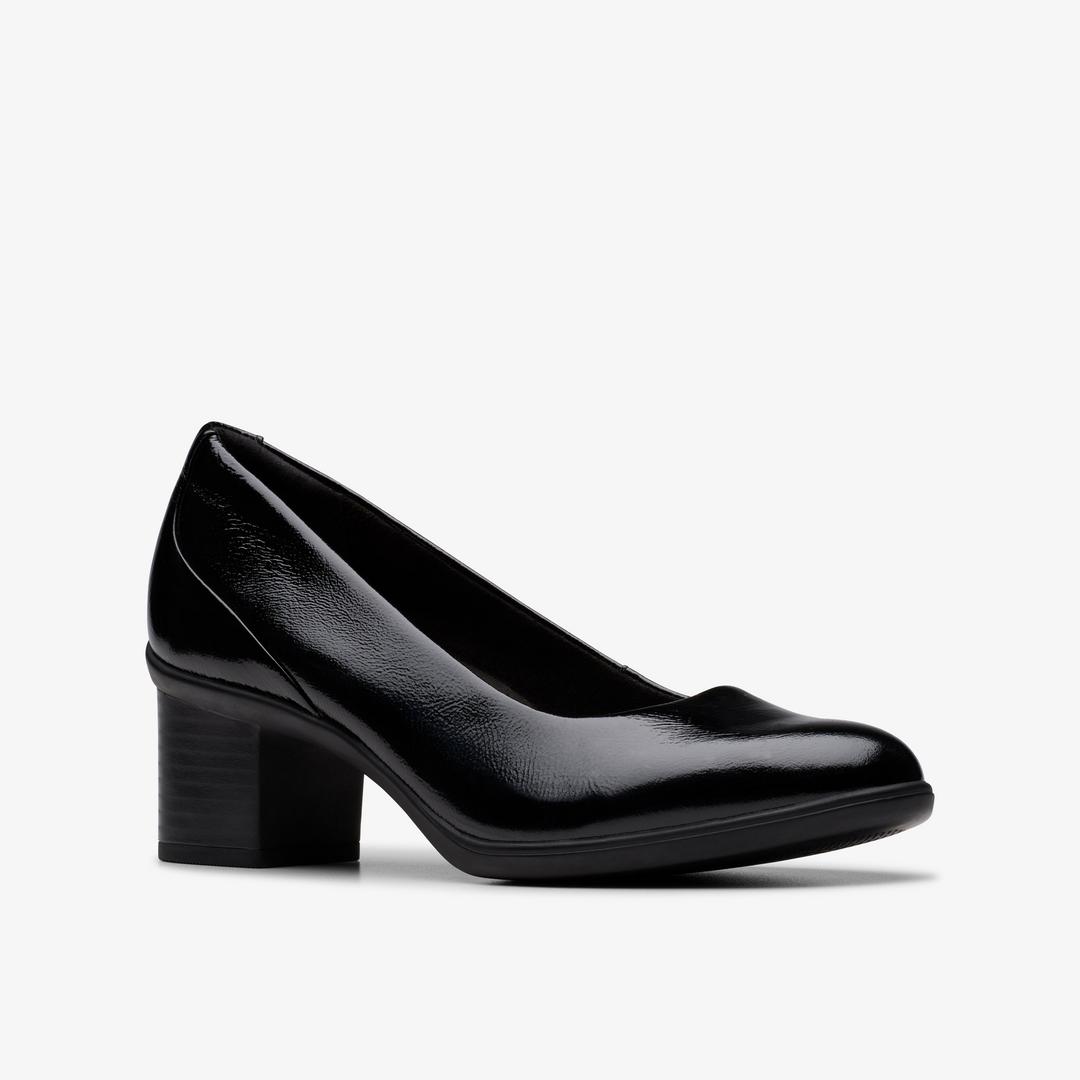 Womens Shaya Poppy Black Patent Pumps - Image 4