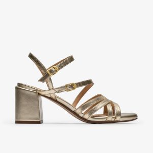 Womens Ezoria Strap Soft Gold Strappy Sandals
